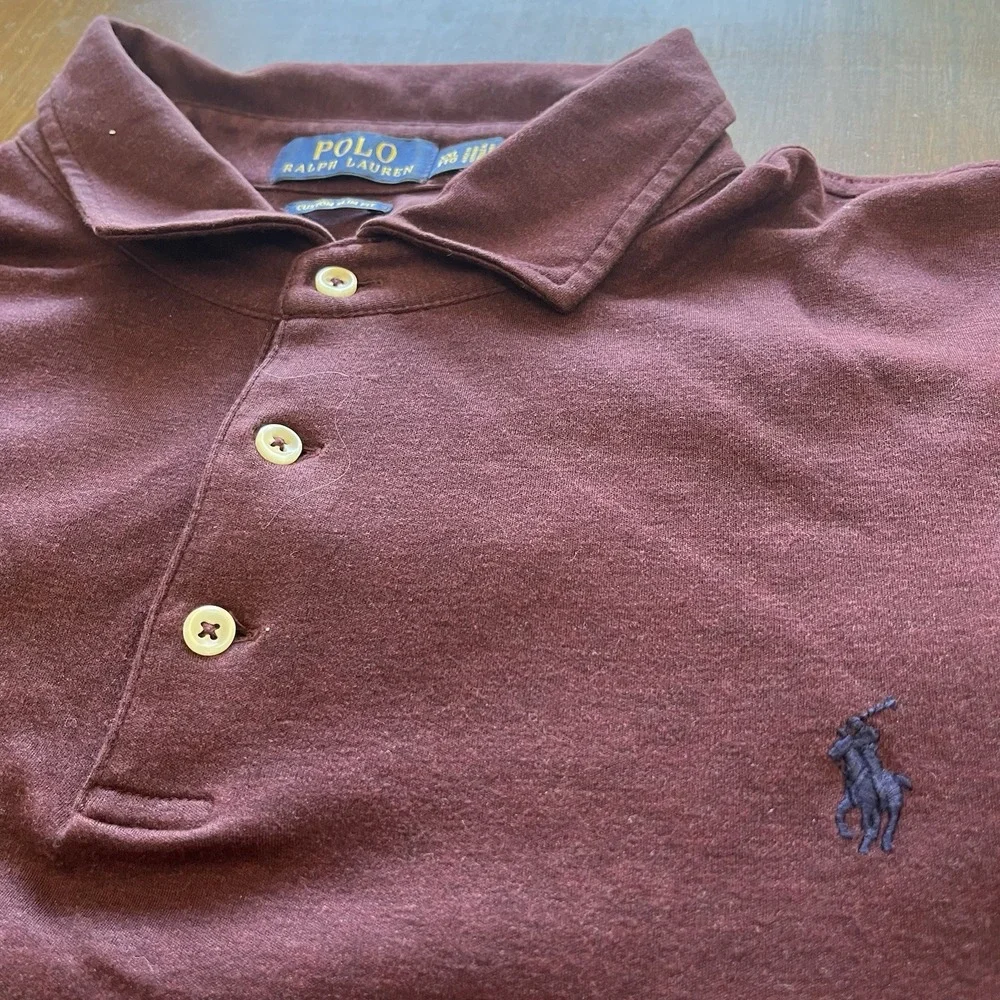Mens  Polo Ralph Lauren Custom Slim Fit Polo Shirt Size 2XL Red